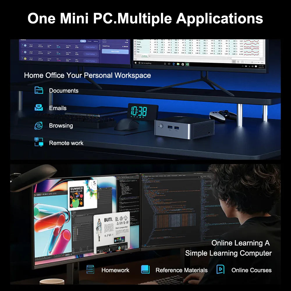 Ninkear M5 Neo Mini PC Intel® Pentium® Gold 5405U Compact & Ultra-Quiet