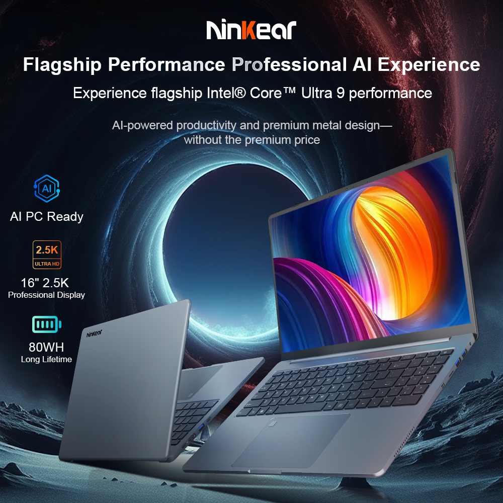 Ninkear U9 Pro AI Performance Laptop Intel® Core™ Ultra 9 185H