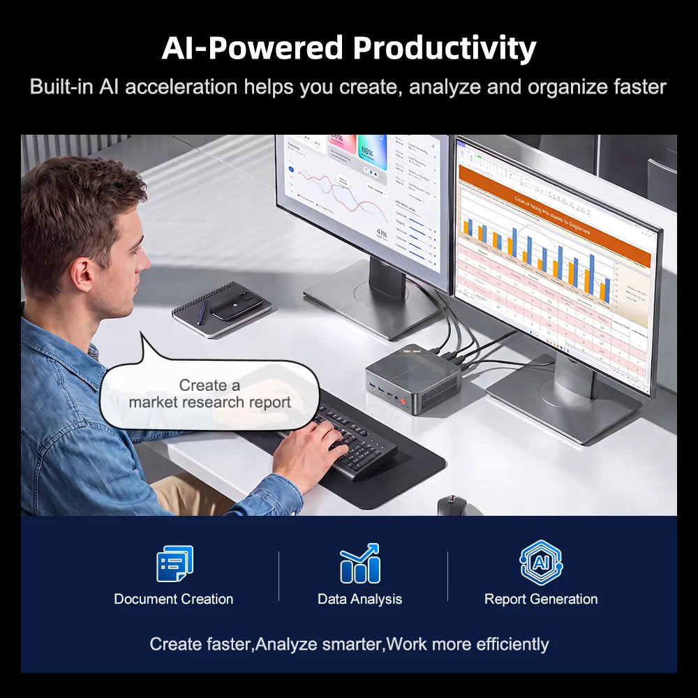 Ninkear L20 AI Mini PC Intel® Core™ Ultra 5 226V  AI Performance