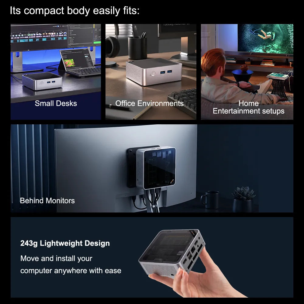 Ninkear M5 Neo Mini PC Intel® Pentium® Gold 5405U Compact & Ultra-Quiet