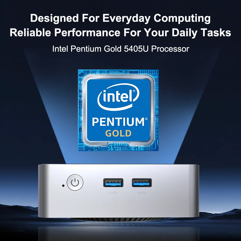 Ninkear M5 Neo Mini PC Intel® Pentium® Gold 5405U Compact & Ultra-Quiet