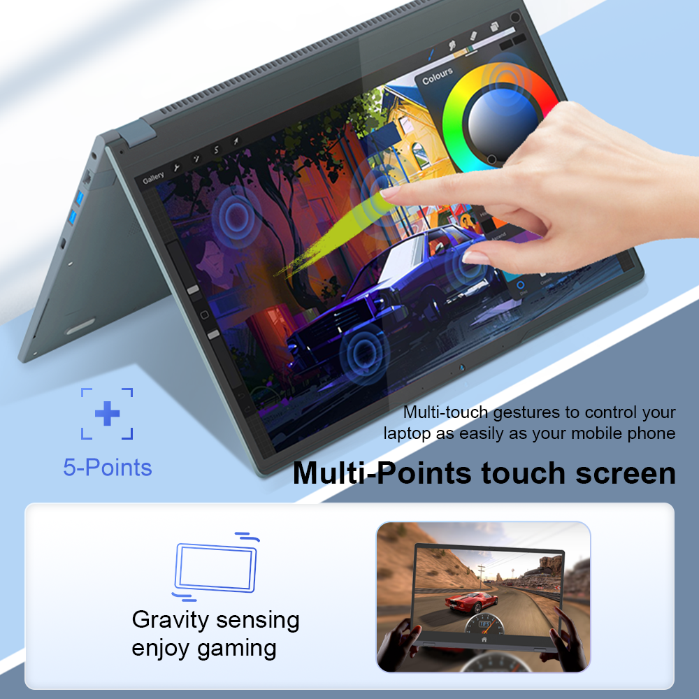 Ninkear YBOOK 15 15.6 Inch 360° filp 2 in 1 Tablet Touch Screen Laptop