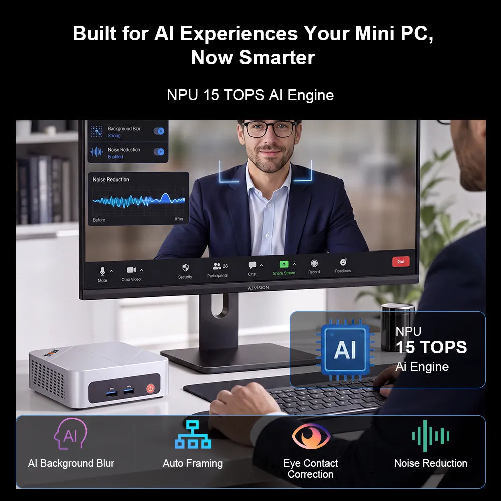 Ninkear MBOX18 Mini PC  Intel® Core™ 3 processor 304 Compact & Ultra-Quiet