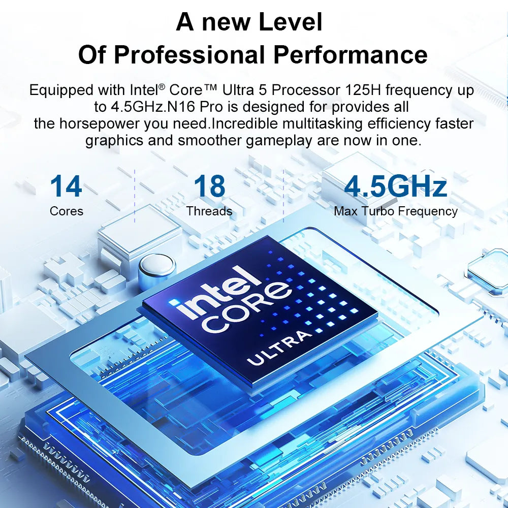 Ninkear N16 Pro Intel® Core™ Ultra 5 125H  High Performance Laptop for Professional Work