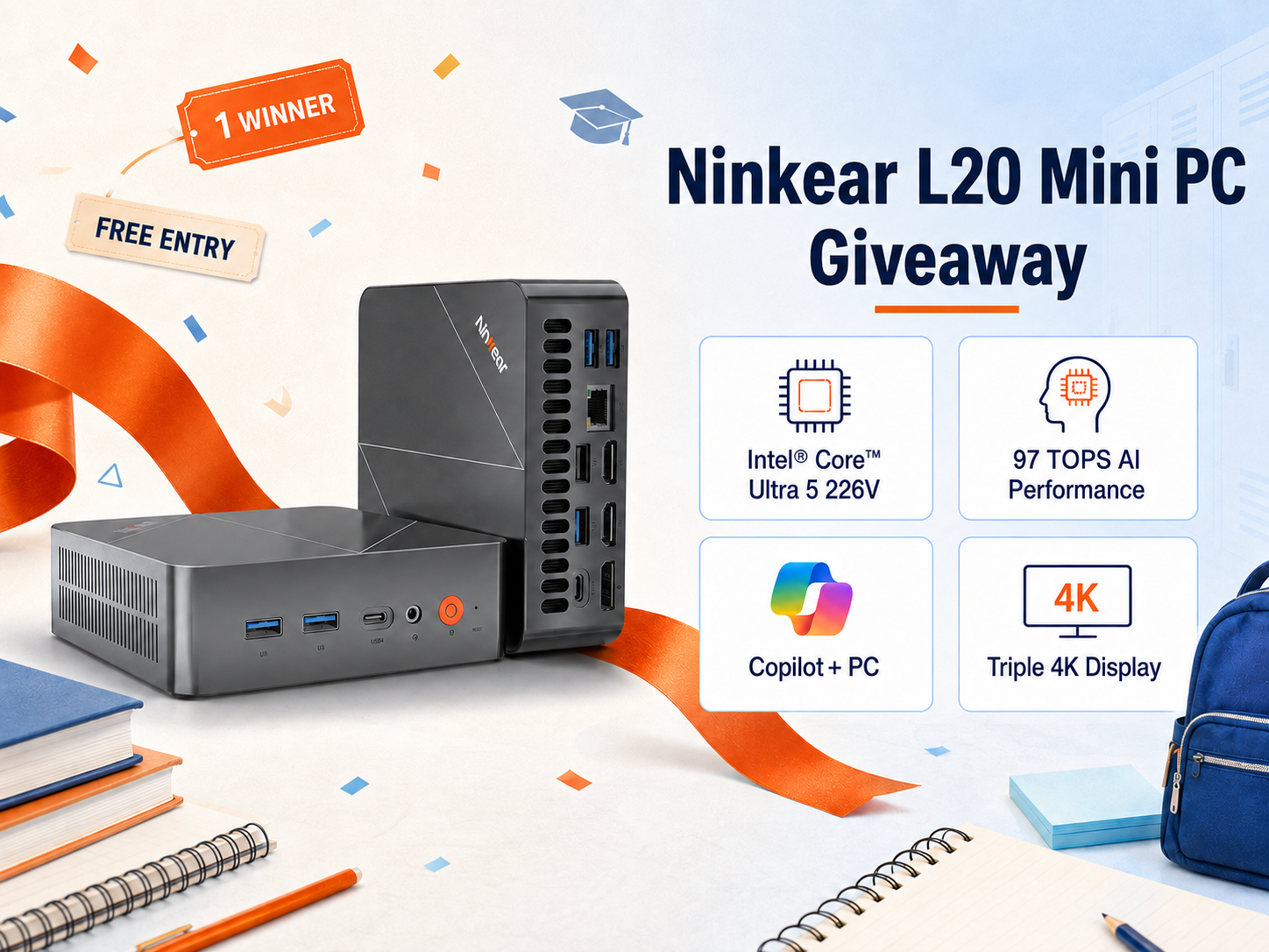 Ninkear L20 AI Mini PC Back-to-School Giveaway