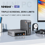 Ninkear M7 Mini PC Intel® Core™ i7-1185G7 Compact & Ultra-Quiet