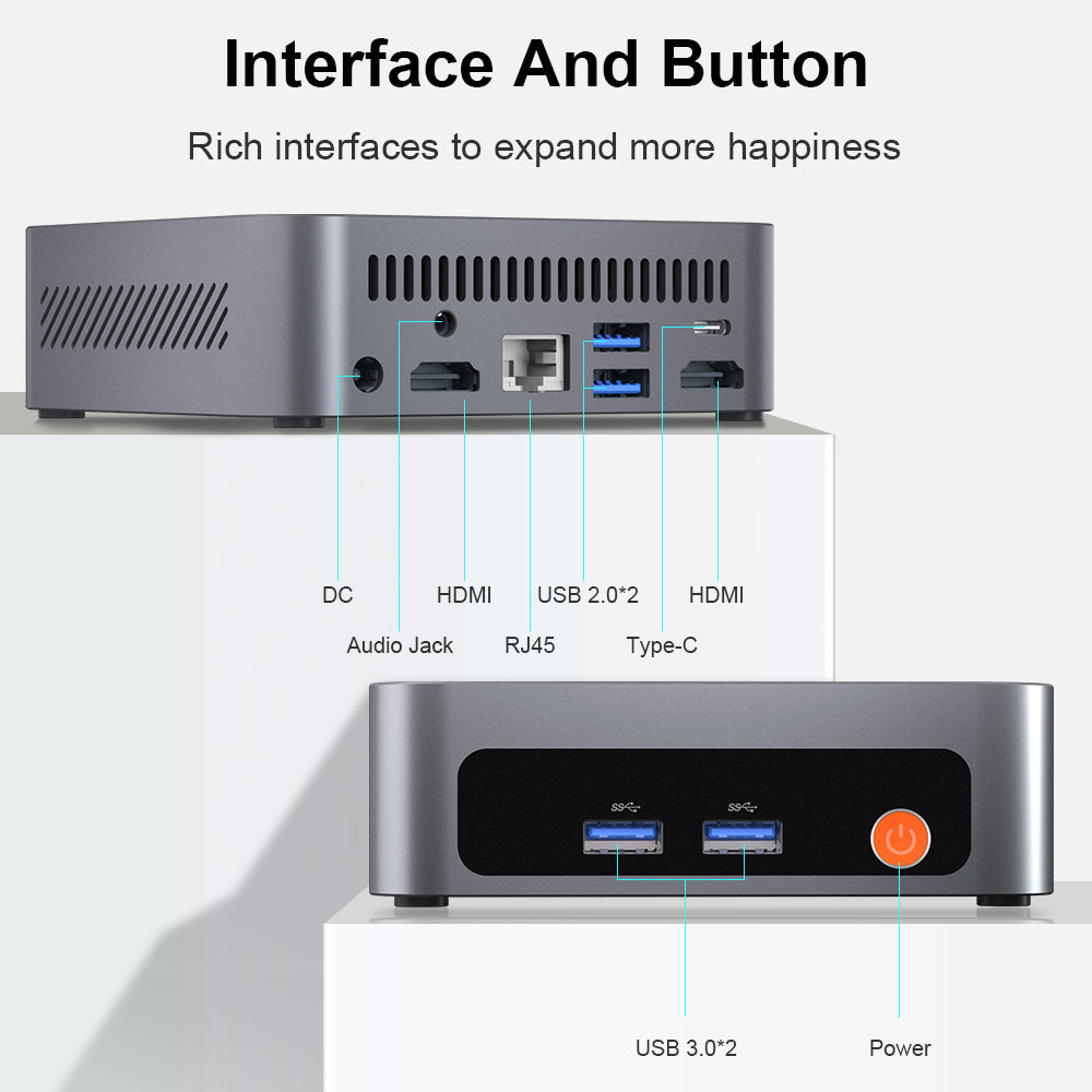Ninkear M7 Mini PC Intel® Core™ i7-1185G7 Compact & Ultra-Quiet