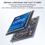 Ninkear M7 Mini PC Intel® Core™ i7-1185G7 Compact & Ultra-Quiet