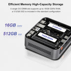 Ninkear M7 Mini PC Intel® Core™ i7-1185G7 Compact & Ultra-Quiet