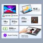 Ninkear YBOOK 15 15.6 Inch 360° filp 2 in 1 Tablet Touch Screen Laptop