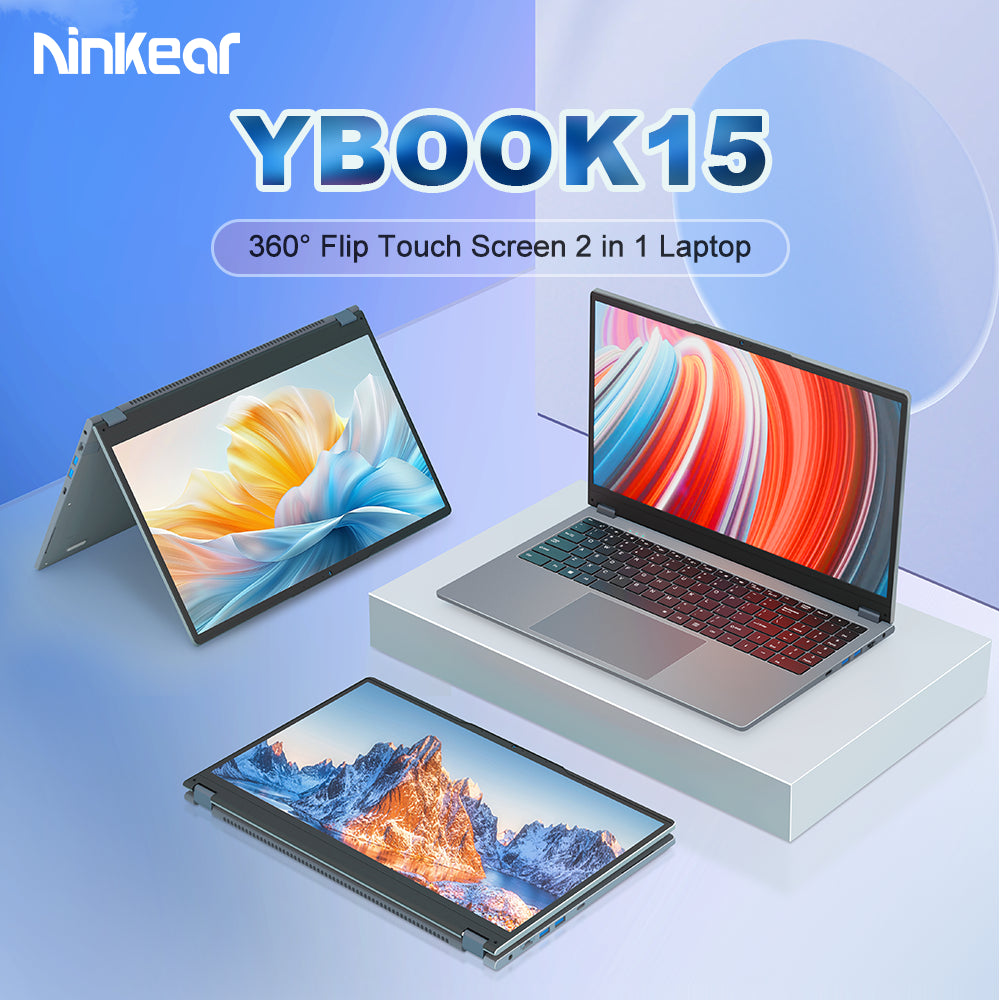 Ninkear YBOOK 15 15.6 Inch 360° filp 2 in 1 Tablet Touch Screen Laptop