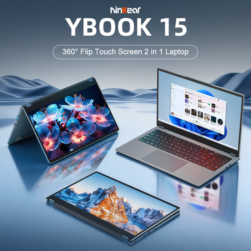 Ninkear YBOOK 15 15.6 Inch 360° filp 2 in 1 Tablet Touch Screen Laptop