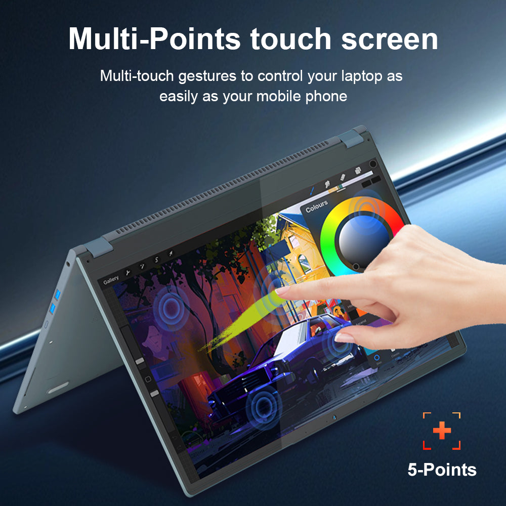 Ninkear YBOOK 15 AMD Ryzen™5 5500U  360° filp 2 in 1 Tablet Touch Screen Laptop